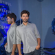 Adrian Grenier poses with his two favorite things. (Photo: Mark Sagliocco / Getty)